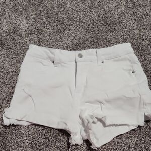 Time and Tru Bright White Denim Shorts